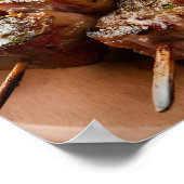 焼き肉の串とシシケバブ ポスター (角)