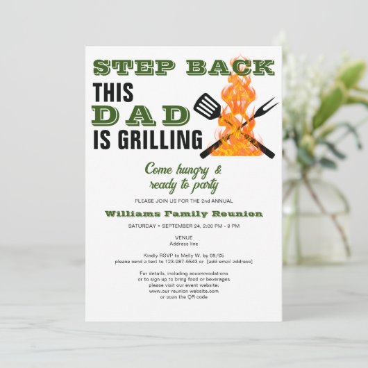 「焼き肉パパの面白い家族の年次集会」 招待状 (スタンド正面)