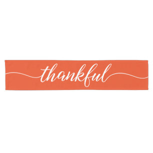 焼き色の感謝モダン台本感謝祭 ショートテーブルランナー