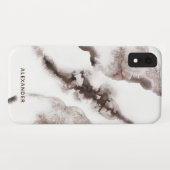 焼き色色大理石グラデーションモノグラム Case-Mate iPhoneケース (裏面(横))