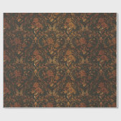 焼き金ゴールドスチームパンクゴシックダマスラッピング紙 ラッピングペーパー (フラット)