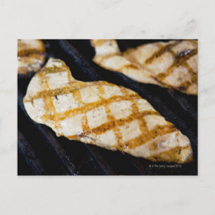 焼き鳥の胸肉のクローズアップ ポストカード