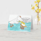 焼き鳥誕生日カード カード (黄色い花)