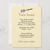 焼くことはバーベキューのへらの平静そしてグリルを保ちます 招待状 (裏面)