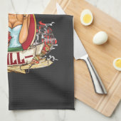 焼くのが大好きな女性のためのグリルの愛人 キッチンタオル (四つ折り)