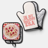 焼くのが大好き 鍋つかみ&鍋敷きセット (正面/裏面)