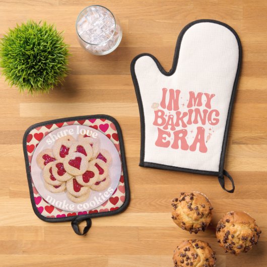 焼くのが大好き 鍋つかみ&鍋敷きセット (トップダウン)