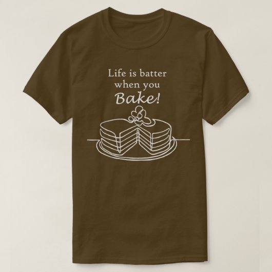 焼く時のライフはバッター Tシャツ (デザイン正面)