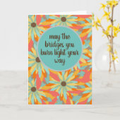 焼く橋に挨拶の灯を灯して カード (黄色い花)