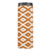 焼けたオレンジと白のダイヤモンドパターン タンブラー (裏面)