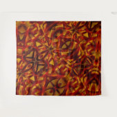 焼けたオレンジのタイのインターレース、スカルプト効果 タペストリー (正面(横))