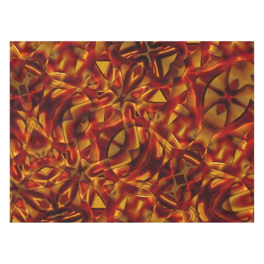 焼けたオレンジのタイのインターレース、スカルプト効果 テーブルクロス (正面(横))