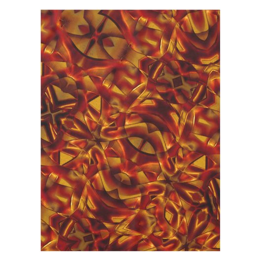 焼けたオレンジのタイのインターレース、スカルプト効果 テーブルクロス (正面)