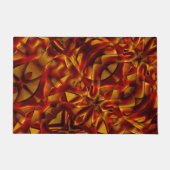 焼けたオレンジのタイのインターレース、スカルプト効果 ドアマット (正面)