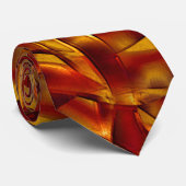 焼けたオレンジのタイのインターレース、スカルプト効果 ネクタイ (ロール)