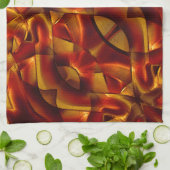 焼けたオレンジのネクタイの結び目 キッチンタオル (折り畳み)