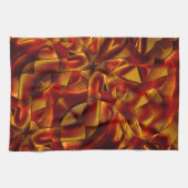 焼けたオレンジのネクタイの結び目 キッチンタオル (横)