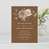 焼けたオレンジシエナ |ボエレガントホフローラ結婚ズ 招待状 (スタンド正面)