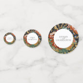 焼けたオレンジピオ絵を描ニーフローラの結婚金ゴールド コンフェッティ (裏面)