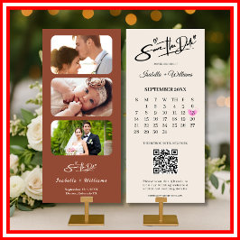 焼けたオレンジボホテラコッタウェディング日付を保存