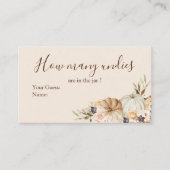 焼けたオレンジ色のカボチャフローラ何個のアンダイが囲む エンクロージャーカード (正面)