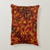 焼けたオレンジ色のテープのインターレース、スカルプト効果 アクセントクッション (裏面(縦))