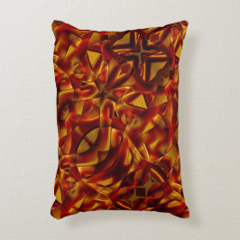焼けたオレンジ色のテープのインターレース、スカルプト効果 アクセントクッション