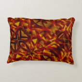 焼けたオレンジ色のテープのインターレース、スカルプト効果 アクセントクッション (裏面)