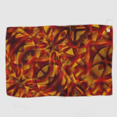 焼けたオレンジ色のテープのインターレース、スカルプト効果 ゴルフタオル (横)