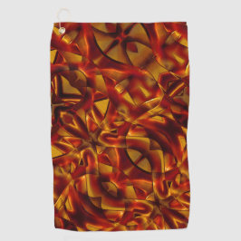 焼けたオレンジ色のテープのインターレース、スカルプト効果 ゴルフタオル