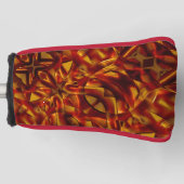 焼けたオレンジ色のテープのインターレース、スカルプト効果 ゴルフヘッドカバー (正面)