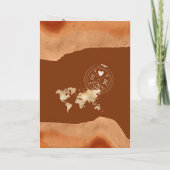 焼けたオレン結婚ジの目的地のパスポートの世界 招待状 (裏面)