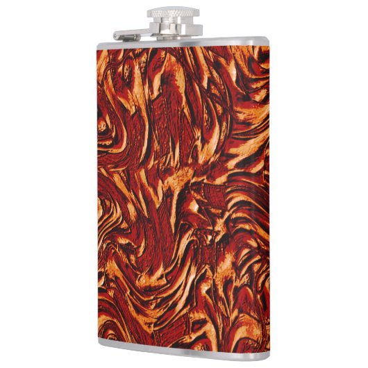 焼けたカデットブルーの粗い質感の壁 フラスク (左)