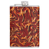 焼けたカデットブルーの粗い質感の壁 フラスク (正面)