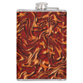 焼けたカデットブルーの粗い質感の壁 フラスク (裏面)