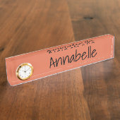 焼けたシエナ デスクネームプレート (側面)