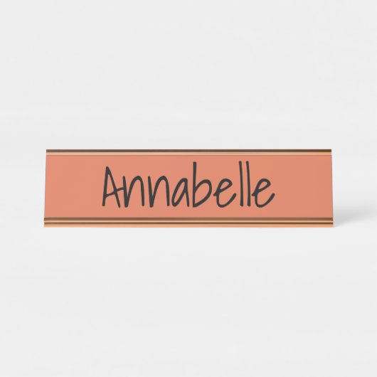 焼けたシエナ デスクネームプレート (正面)