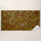 焼けたストリークとステンドチェス ビーチタオル (正面)