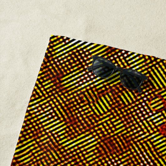 焼けたストリークとステンドチェス ビーチタオル (インサイチュ)