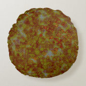 焼けたストリークとステンドチェス ラウンドクッション (正面)