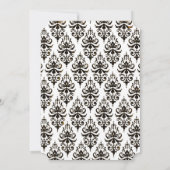 焼けたヴィンテージダマスク18thバースデーパーティー 招待状 (裏面)