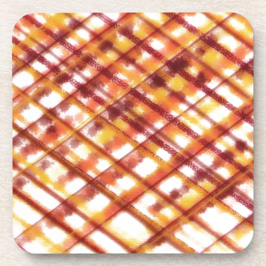 焼けた格子縞 コースター (正面)