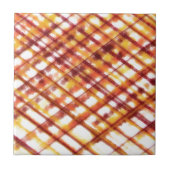 焼けた格子縞 タイル (正面)