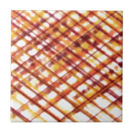 焼けた格子縞 タイル