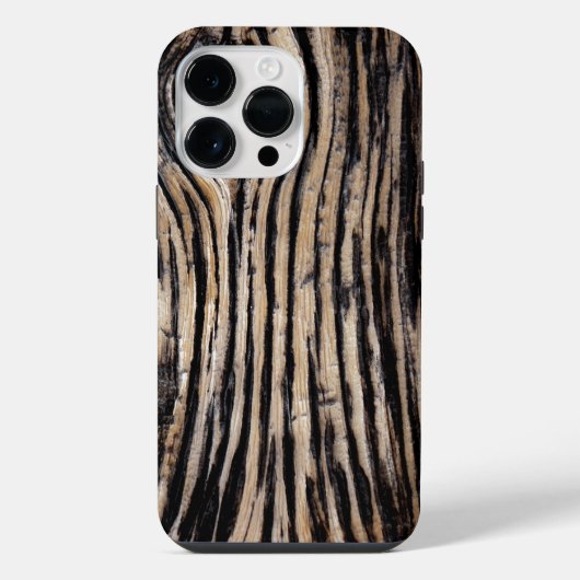 焼けた樹皮テクスチャー iPhoneケース (裏面)