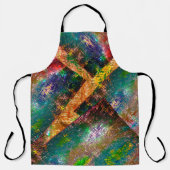 焼けた素朴なカラフルと汚れたイメージレイヤ エプロン (正面)