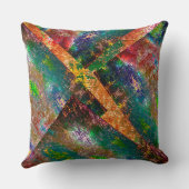 焼けた素朴なカラフルと汚れたイメージレイヤ クッション (裏面)