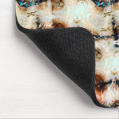 焼けた色と沈んだ色のベージュのテクスチャー マウスパッド (コーナー)