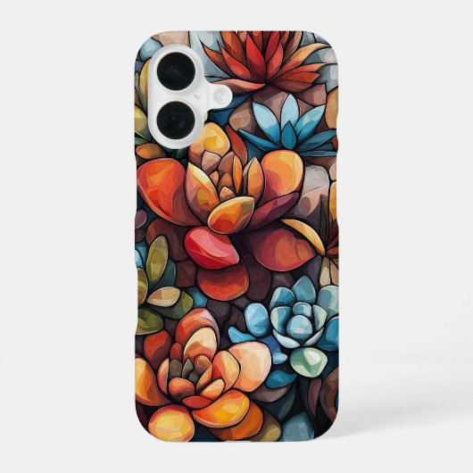 焼けた花の踊り iPhone 16ケース (裏面)