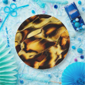 焼けた金ゴールド ペーパープレート (パーティー)